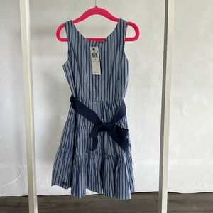 NWT NEW Ralph Lauren Polo Stripe Dress - Blue